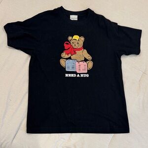Teddy Fresh Black T-Shirt with Bear Graphic